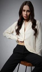 Women's Cotton Shirt, Casual Solid Button-Down, Breathable Lightweight Top for Office - Image 2