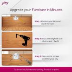 Godrej Door Fittings | 75mm Universal Drawer & Cupboard Lock | 6 Lever Locking System | Nickel Plated Steel | 4-Way Mounting | 2 Keys | 1 Year Warranty | For Drawers of all Furniture Items & Cupboards - Image 6