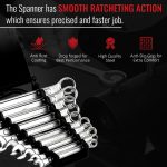SPARTAN 10-Piece Combination Spanner Set | Carbon Steel Wrenches 6mm–19mm | Open & Ring End Design | Chrome-Plated Rust-Resistant Tools for Home Maintenance & DIY Repair Use - Image 5
