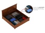 Ganpati Arts Sheesham Wood Armania King Size Bed with Box Storage for Bedroom Living Room Wooden Double Bed Palang (Natural Finish) - Image 7
