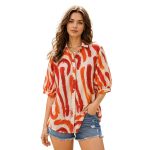 URBAN OX Women's Casual Shirt - Stylish Printed Long Top for Women & Girls | Elegant Shirt for Women | Breathable Summer Tops for Women
