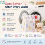MOM CARE 6 Layer Muslin Baby Washcloth Napkins for Newborn Baby, Ultra Soft Reusable Cotton Face Towels, Highly Absorbent Burp Cloth Feeding Wipes for Babies, Pack of 5 - Image 4
