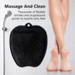 (1 pcs) Shower Foot Scrubber Mat Back Washer Back Exfoliating Bath Wash Pad Wall Mounted Slip Suction Cups Foot Scrubber for Use in Shower Cups Foot Cleaner for Men and Women - Image 6