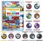 MOVIN' MINDS Mini Book | Educational Toy Velcro Reusable Activity Book | Ultimate Brain Booster | Fun Activities and Exercise for Kids & Children (Pack of 1) (Wheeling Into Colours), Multicolor - Image 4