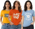 LEOTUDE Women Half Sleeve Loose Fit Cottonblend Multicolour Shirt Colorful