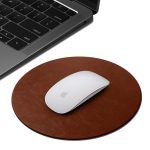DailyObjects Orb Mouse Pad | Extended for Laptop, for PC, and Wireless Mouse | Handcrafted | Anti-Slip, Anti-Skid | Large Premium Vegan Leather Finish for Home, Office, Gaming - Tan - Image 3