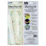 EVALUEMART Paper Creaser 2 Piece Set Bone Folder Crease Marker Tool for Card Making Scrapbooking Box Folding Origami Craft Smooth Edge Durable Lightweight Kit Cream - Image 2