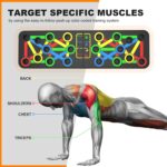 15 in 1 Push Up Board Foldable for Men & Women | Multi-Function Push Up Handles Board for Chest, Shoulder, Back & Triceps Workout | Portable Home Gym Exercise Equipment with Anti-Slip Handles - Image 2