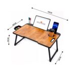 Study Table Bed Table Premium Laptop Table/Foldable and Portable Wooden/Writing Desk for Office/Home/School (Wood Cotted) - Image 7