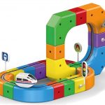 Cable World Electric Train Set, 3D Infinity Track with Flexible Tracks for Kids, Cube Trackss Train- DIY Railroad Block Toys, 51PCS Anti Gravity Race Tracksss with Car, STEM Educational Building Toy