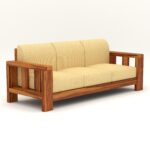 NATRAJ ART & CRAFT Sheesham Wooden 6 Seater Sofa Set for Living Room | Solid Wood Sofa | Rosewood Sofa Set for Home & Office | Lounge (Natural, 3+2+1 Seater) - Image 4