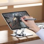 Laptop Stand with 360° Rotating Base, Ergonomic Computer Riser for Desk, Adjutable Height Muti-Angle, Foldable Laptop Mount & Desk Accessories (Silver) - Image 6
