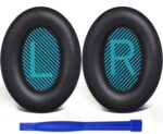 SoloWIT Earpads for Bose Headphones - Black&Blue | for QuietComfort QC15/QC25/QC2/QC35, (SoundTrue/SoundLink)Around-Ear I/II, AE2/AE2i