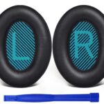SoloWIT Earpads for Bose Headphones - Black&Blue | for QuietComfort QC15/QC25/QC2/QC35, (SoundTrue/SoundLink)Around-Ear I/II, AE2/AE2i