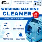 24 Pcs Washing Machine Cleaner Tablets – Deep Cleaning & Descaling for Front & Top Load Machines, Drum & Tub Stain Remover (24) - Image 5