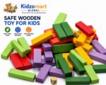 Kidzomart® Colorful Wooden Stacking Tower Game for Kids & Adults - Montessori Tumbling Blocks with Dice - Educational Fun Toy for Family & Party (Color) - Image 5