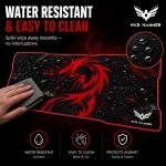 WAR HAMMER GX1050 Extended Size Gaming Mouse Pad| Stitched Edges| Non-Slip Rubber Base|Computer Laptop|Keyboard Mouse Pad for Office & Home (Extended XL, Red/VRR) - Image 6