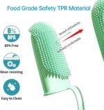 Inralimot Dog Toothbrush Cat Finger, Teeth Cleaning Set Soft Bristles for Easy Dental Care Toothbrush Suitable for Large to Small Dogs Cats and Small Pets Color: Pink or cyan,Manual, Adult - Image 2