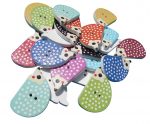 Wooden Buttons Hedgehog 6 Pack - Scrapbooking Buttons - Crochet & Knitting Printed Designer Buttons for Art and Craft, Sewing, Decorations - Image 3
