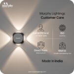Murphy LED Outdoor Up/Down Wall Light - 6W, Warm White, (4 Multi-Directional Beams), IP65 Waterproof Aluminum Body, Pack of 1 (2-Year Warranty) - Image 5