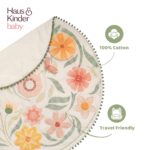 Haus & Kinder Baby Mats for Floor, Play Mat for Babies 0 to 12 Months, Baby Play Mat for 0 to 2 Years, Soft Crawling & Tummy Time Play Mat | Floral Garden - Image 2