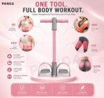 PANCA Fitness Tension Rope with Wider Pedal | 6 Tube Elastic Yoga Pedal Puller Resistance Band | Exercise Stretching Band for Abs, Waist, Legs & Full Body Workout | Home Gym Equipment (Pink) - Image 7
