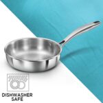 Hawkins Pro 18 cm Frying Pan, Triply Stainless Steel Fry Pan with Stainless Steel Handle, Silver (PSF18) - Image 7
