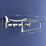 Plantex Stainless Steel Towel Holder in Bathroom/Towel Holder/Bathroom Towel Hanger for Wall/Towel Rack/Bathroom Accessories (24 Inch) Chrome Finish - Image 4