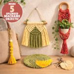 Kalakaram Macrame Kit for Beginners | DIY Art & Craft Kit for Kids, Teens & Adults | DIY Embroidery Activity Craft Set | Learn Knotting, Wall Hanging, Keychain & Handmade Décor | Birthday Gift for Girls, Boys, Kids Ages 10+ | Screen-Free Hobby Kit - Image 2