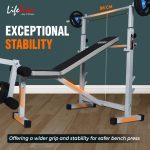 Life Line Multi Adjustable Weight Bench With Leg Curl, Leg Extension & Barbell Rack for Full Body Workout Bench, Strength Training Home Gym Equipment, LB-305 Gym Bench for Home - Image 6