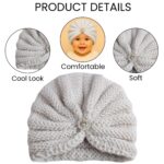SYGA Baby Winter Knitted Hat Children RABIT Ears Warm Wool Baby Cap Bowknot Turban Cap for 0-3 Year - Image 4