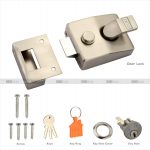 Duke Night Latch Door Lock, Satin Nickel Finish, Weather-Proof with Keys and Installation Hardware | Night Latch | Door Width 25mm-45mm| NL-ss - Image 3