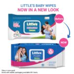 Little's Soft Cleansing Baby Wipes with Lid | 80 Wipes x Pack of 3 - 240 Wipes | Extra Thick & Moist Wet Wipes for Baby's | Prevents Rashes & Redness with Goodness of Aloe Vera, Vitamin E & Jojoba Oil - Image 7