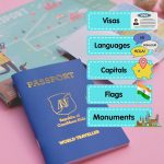 CocoMoco Kids Play Passport for Kids, Geography Educational Toy Activity Kit with Reusable Stickers and World Map, Birthday Return Gift for Kids Ages 4-11 Year olds - Image 3