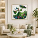 CHEFERYN 5D Diamond Painting Butterfly Kit for Adults & Kids | Rhinestone Crystal Art Painting with Tools | DIY Wall Decoration Frame Craft Kit | Home Decor Gift (30CM X 30CM) (Lady Umbrella) - Image 2