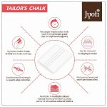 Jyoti 50 Pieces White Dust Free Rectangle Tailor's Chalk & Sewing Tailor Markers, Dressmaker Chalks, Perfect Markings on Fabrics/Clothes for Tailoring, Quilting, Crafts, and Sewing Supplies - Image 6