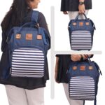 R for Rabbit Caramello Regal Baby Diaper Bag for Mother, Waterproof Kids Diaper Backpack for Mothers, Multifunctional Maternity Bag for Travel, Nursing Backpack for Moms (Blue Stripes) - Image 8