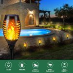 Solar Outdoor Lights - 8 Pack 12 LED Solar Torch Lights with Flickering Flame for Garden Decor Waterproof Solar Garden Lights Outdoor Decor Lighting for Yard Path Patio Solar Flame Torches - Image 8