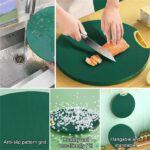 Versatile Circle Double-Sided Antibacterial Chopping Board - Thickened for Durability, Ideal Kitchenware for Efficient Cooking - Image 4