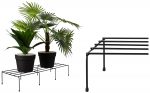 Amazon Brand - Solimo Anti-Rust Metal Plant Stand | Set of 4 | Rectangular | 120Kg Load Capacity | Galvanized Metal Planter/ Pot Stand with 7 Layer Coating | for Living Room/Outdoor/ Balcony | Black - Image 2