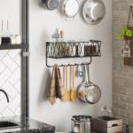 CentraLit Stylish Metal Key Holder with Mobile Stand for Home Decor | Wall Mount Organiser with Shelf & Hooks | Modern Entryway Organizer for Keys, Mail 5 Hook Key Holder for Wall - Image 3