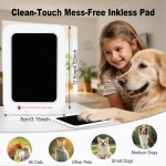 echosari 2 Pack Inkless Paw Print Kit for Dogs & Cats, Clean Touch Pet Paw & Baby Handprint Kit, Mess Free Dog Nose Print Keepsake with 2 Wooden Frames, Gift for Pet Lovers & New Moms (Medium) - Image 2