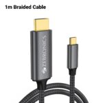 Zebronics Type C to HDMI Cable, 4K @ 60Hz | 1080p @ 240Hz, 18Gbps Data Transfer, 3D Compatible, 1M (3.2ft) Braided Cable, for Laptop, Mobile, iPad Pro, MacBook, Chromebook, TV (CHA20) - Image 7