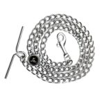 PSK PET MART Dog Chain Silver Grind No.8 Heavy Weight Dogs Leash Heavy Duty Dog Chain with Heavy Hook (L - 60 Inch) for Large Dogs