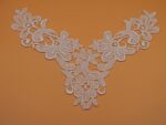 White,Vintage Dyeable Hand Crafted Embroidered Rayon Neck Lace Patch | material for Lace Jewelry,Scrap Book,Suits,Shirts,Dresses Qty 1 piece ,Used As Trims,Borders,Designer Embroidery Patch,Applique,Sewing Supplies,DIY Art & Craft . - Image 2