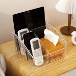 MosQuick® Clear remote holder mobile stand for desk ideal desk organiser pen stand for table desk accessories remote stand for table table organiser remote holder for living room tv remote stand - Image 3