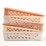 Organizer Tray Office Drawer Dividers Storage Bins Multipurpose Desk for Makeup, Kitchen, Office, Bathroom, Bedroom Dreassing, Basket Rack MultiColor(23*8*5 CM) Pack Of 6 (Brown 6pcs) - Image 3