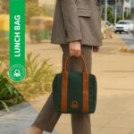 United Colors of Benetton Lunch Bag for Women & Men, Insulated Bag, Tiffin Lunch Bag for Office/College/School, Bottle Holder, Lightweight, Durable Handles, Multiple Pockets (Dark Green) - Image 6