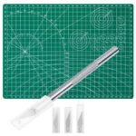 URBAN BOX Self-Healing Cutting Mat and Craft Knife kit with 30Pcs Hobby Blades Art Knife for Craft, Sewing, Fabric, Quilting, Scrapbooking Project A4(9"x12")