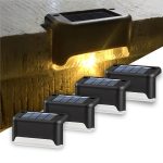 Geek Lab Plastic Waterproof LED Solar Powered Deck Stair Outdoor Light for Railing, Wall Garden,Pathway, Backyard, Patio, and Balcony Decoration (4)